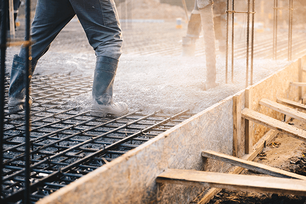 Concrete production worksite