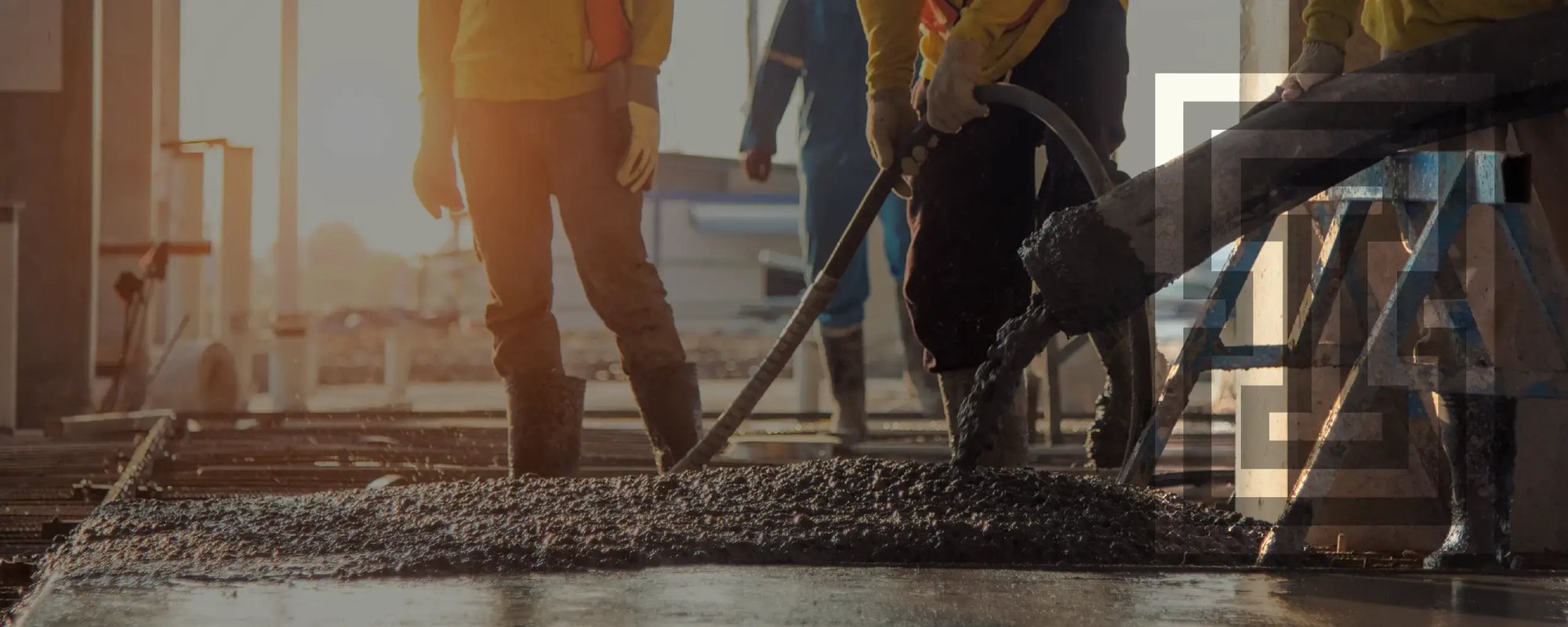 Concrete production site