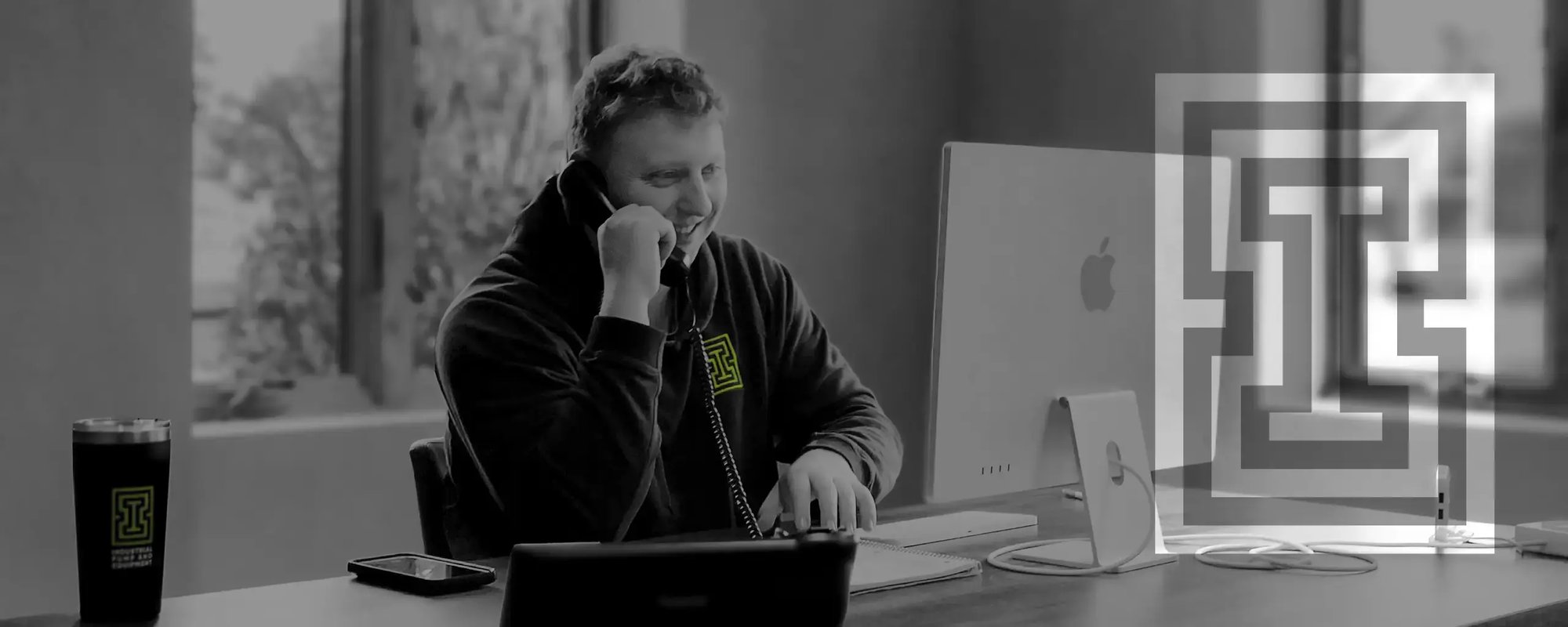 IPEC employee on the phone