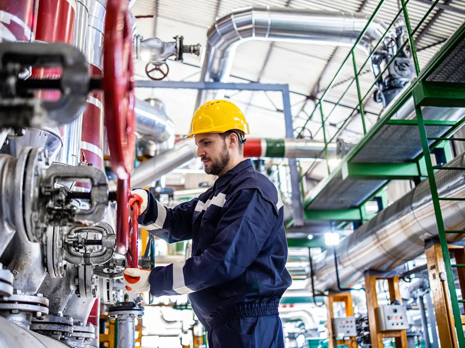 Chemical plant worker