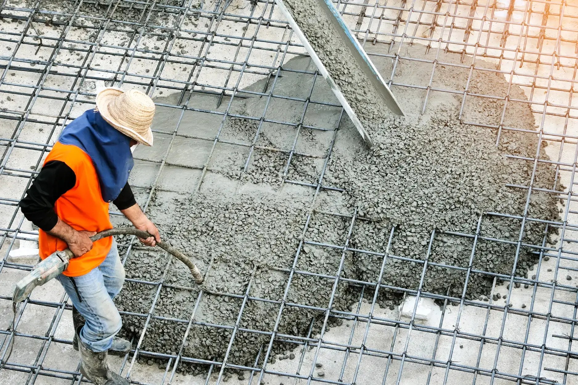 Concrete worksite